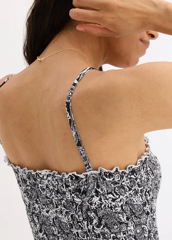 Robe &agrave; bretelles en viscose extensible, bonprix
