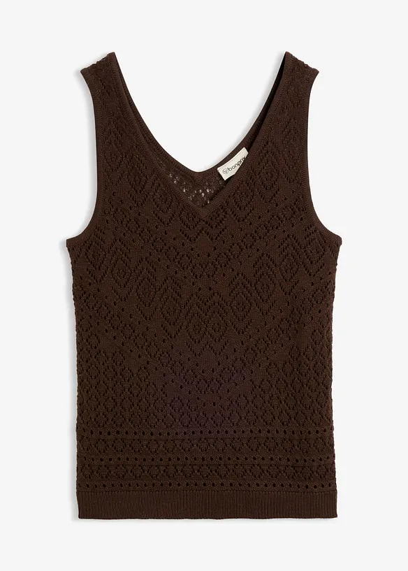 Top en maille ajour&eacute;e, bonprix