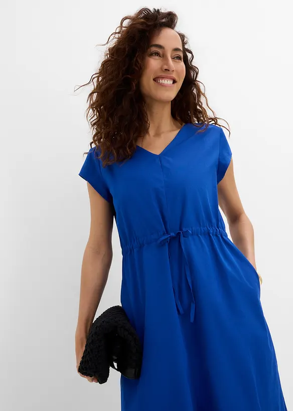 Robe en popeline de coton avec cordon, bonprix