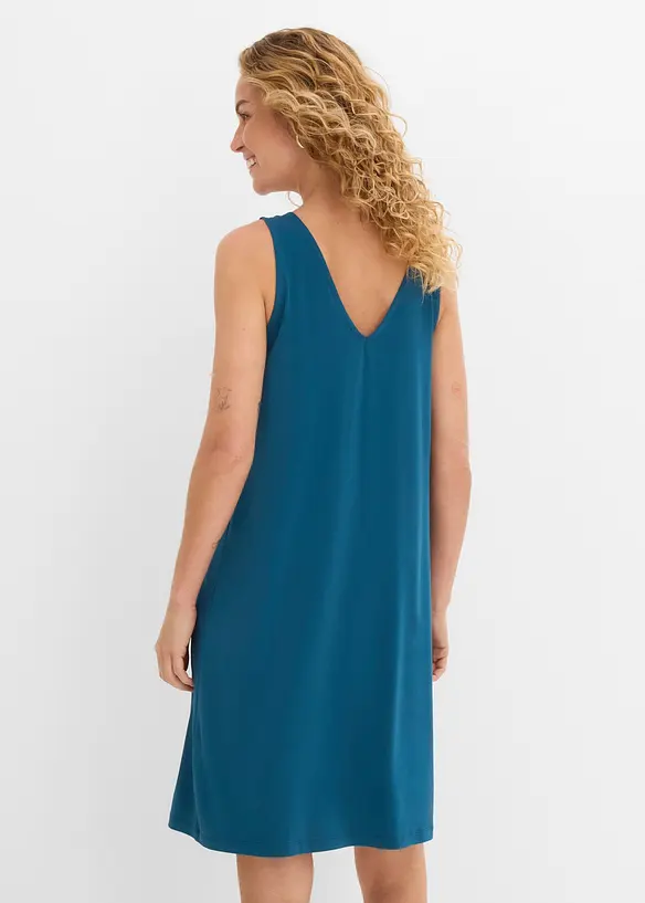 Robe d&eacute;bardeur fluide &agrave; col V, bonprix
