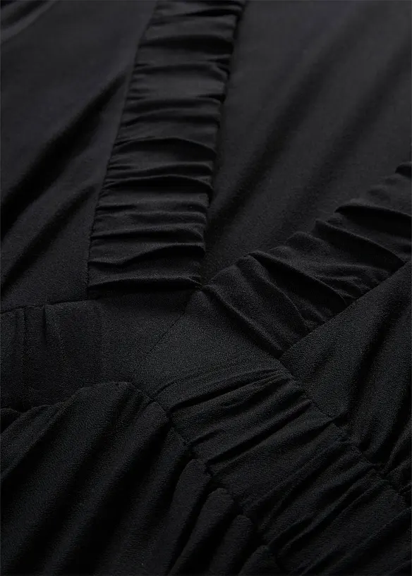 Maxi-Stufenkleid aus flie&szlig;ender Viskose, bonprix