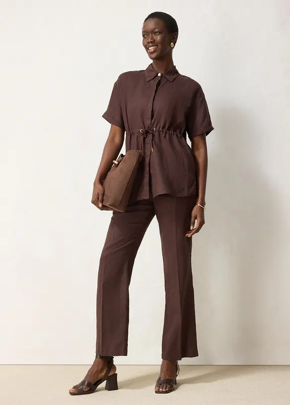 Longbluse aus reinem Leinen, bonprix