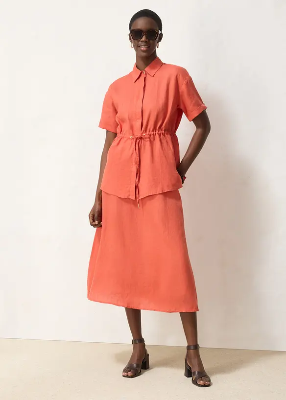 Longbluse aus reinem Leinen, bonprix