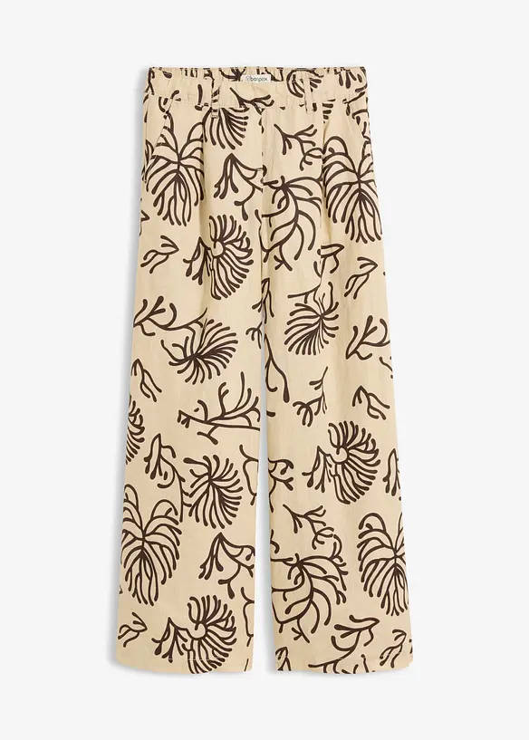 Marlenehose aus reinem Leinen, bonprix