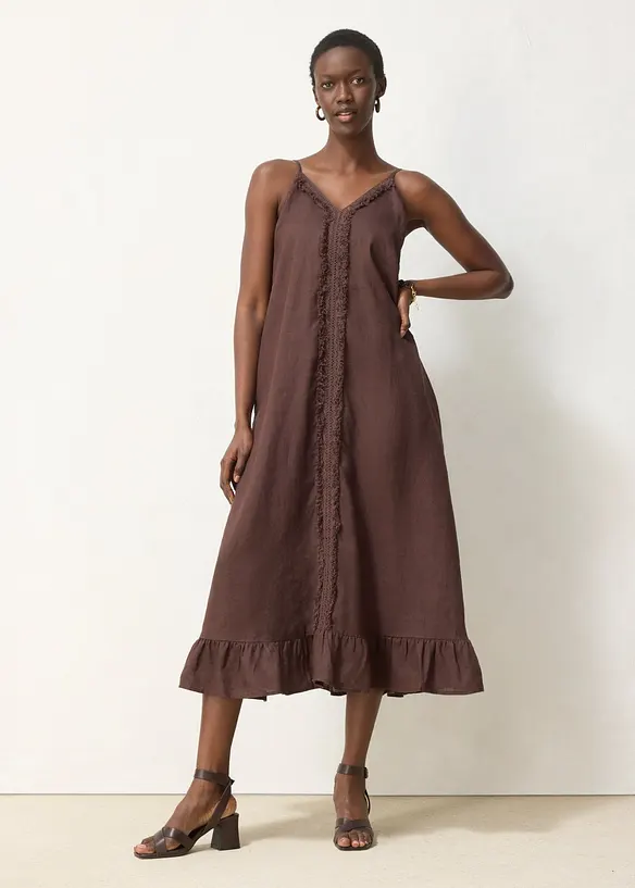 Maxikleid aus reinem Leinen, bonprix