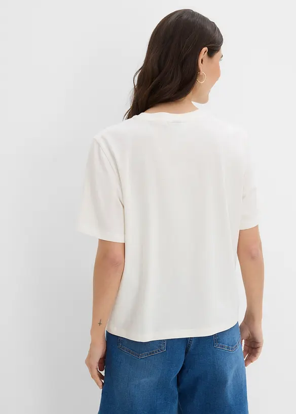 T-Shirt aus reiner schwerer Bio-Baumwolle, bonprix