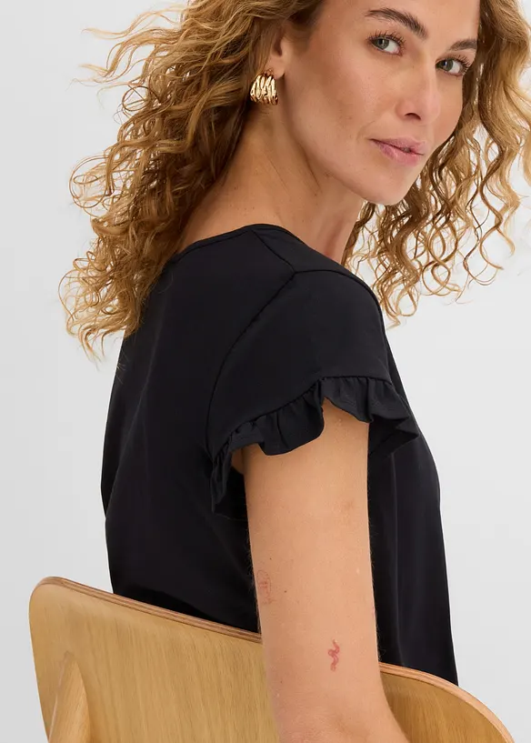T-shirt &agrave; ruch&eacute;s, bonprix