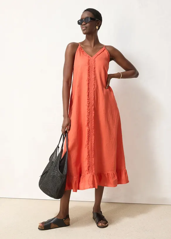 Robe longue 100% lin, bonprix