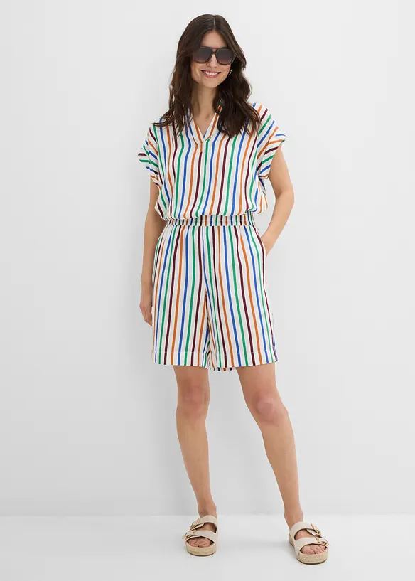 Bermuda en viscose m&eacute;lang&eacute;e, bonprix