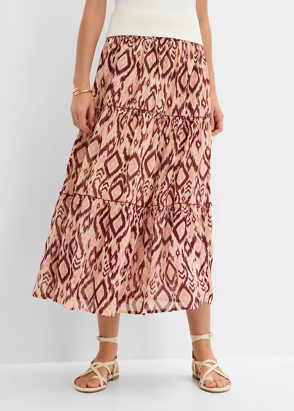 Stufenrock aus Chiffon, bonprix