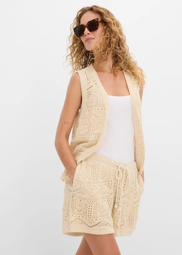 Ajour-Shorts aus Baumwoll-Mix, bonprix