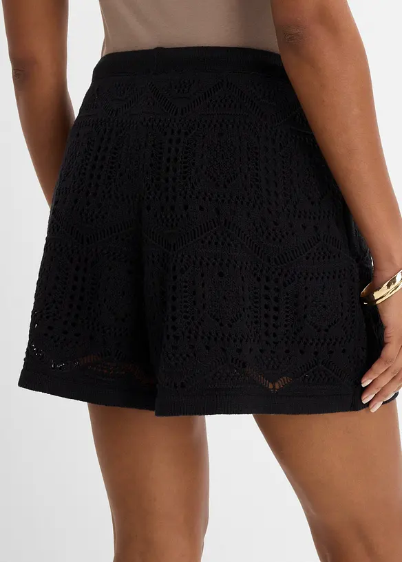 Short en maille ajour&eacute;e, bonprix