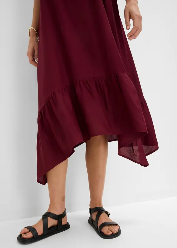 Midikleid aus flie&szlig;ender Viskose, bonprix
