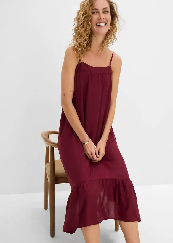 Midikleid aus flie&szlig;ender Viskose, bonprix