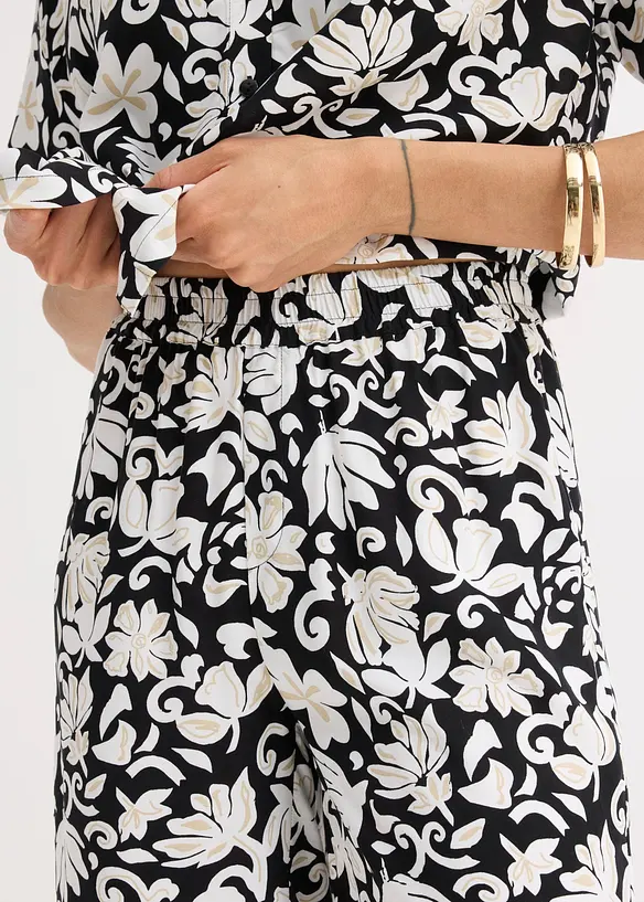 Bermuda fluide en viscose &agrave; taille &eacute;lastiqu&eacute;e, bonprix