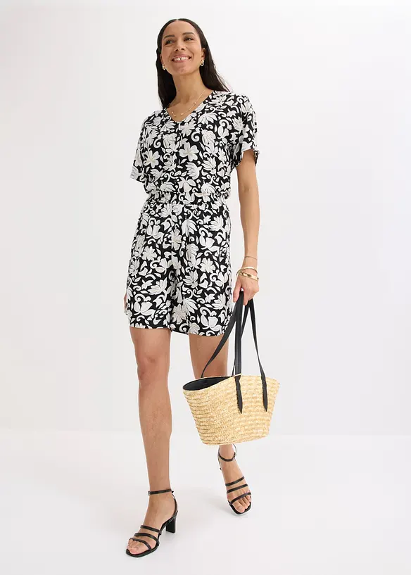 Bermuda fluide en viscose &agrave; taille &eacute;lastiqu&eacute;e, bonprix
