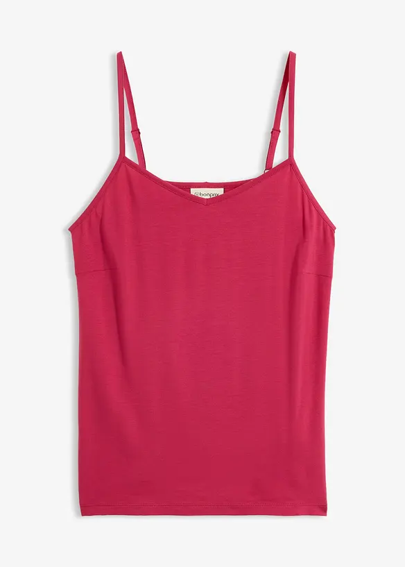 Top fluide &agrave; bretelles spaghetti en lyocell extensible, bonprix
