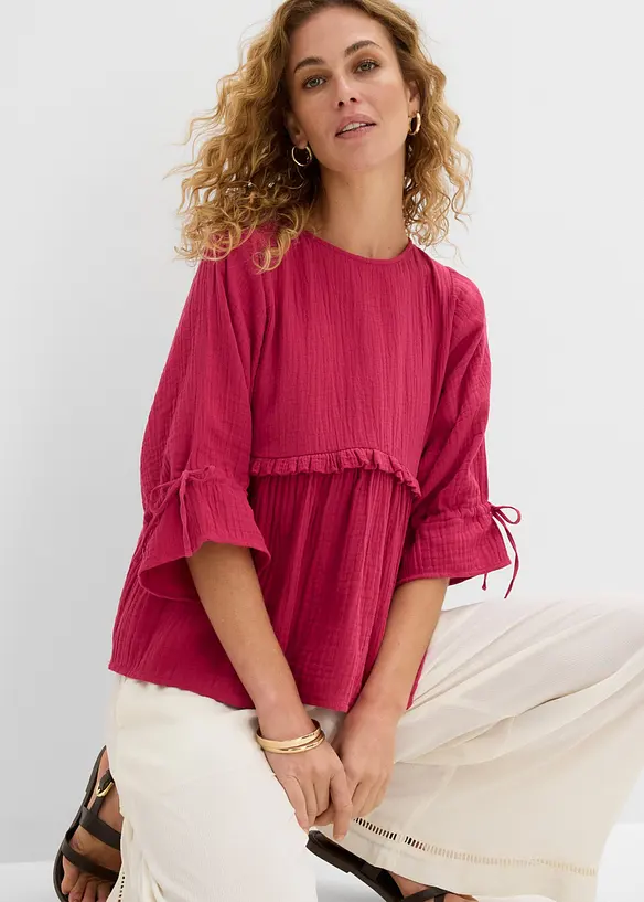 Blouse en gaze de coton, bonprix