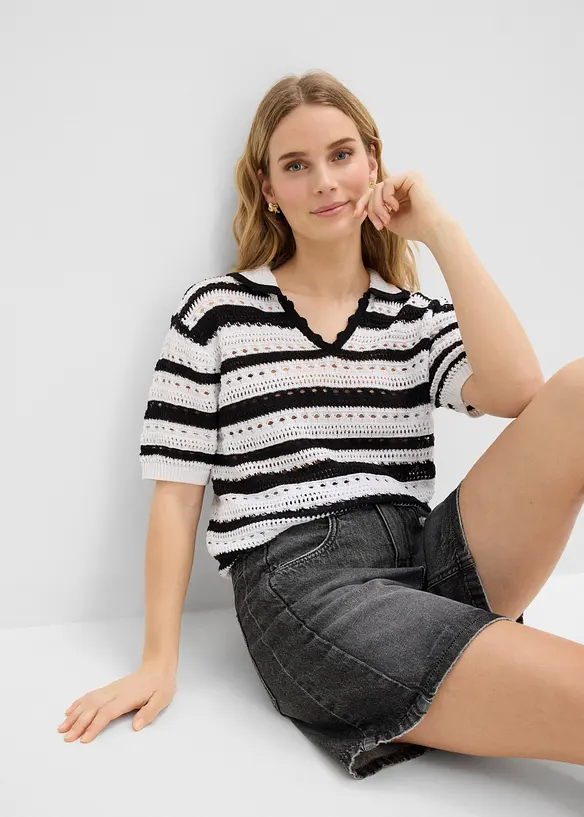 T-shirt en maille, bonprix