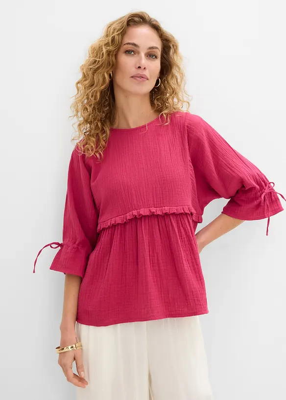 Blouse en gaze de coton, bonprix