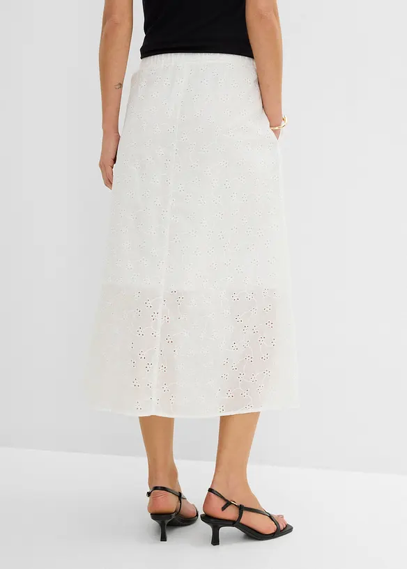 Jupe midi 100% coton, bonprix