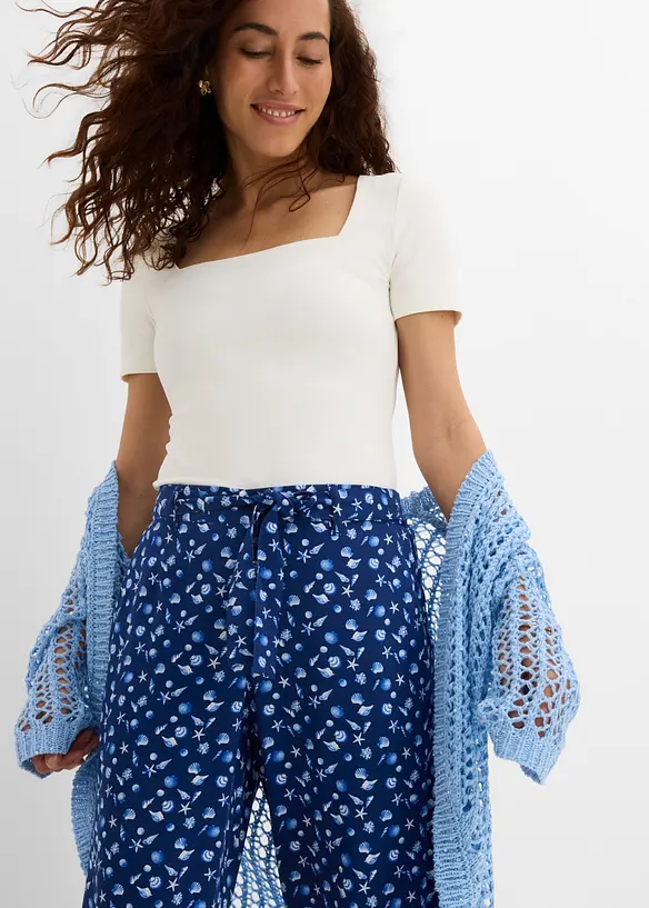 Pantalon 100% viscose, taille &eacute;lastiqu&eacute;e, bonprix