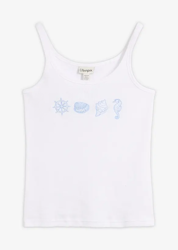 Top c&ocirc;tel&eacute; 100% coton, bonprix
