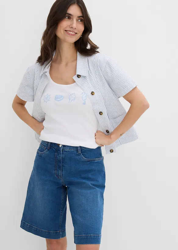 Top c&ocirc;tel&eacute; 100% coton, bonprix