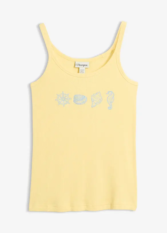 Top c&ocirc;tel&eacute; 100% coton, bonprix