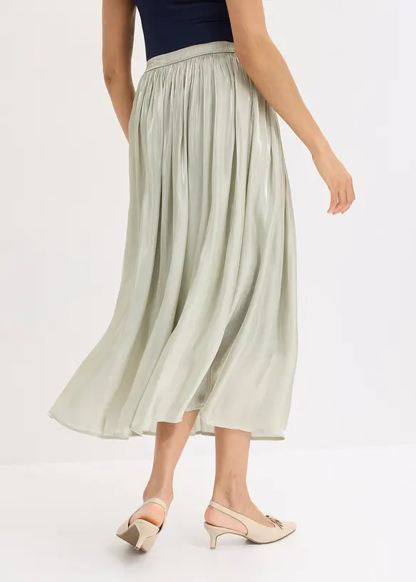 Jupe midi effet froiss&eacute;, bonprix