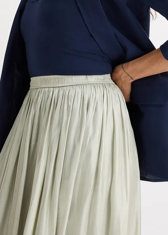 Jupe midi effet froiss&eacute;, bonprix