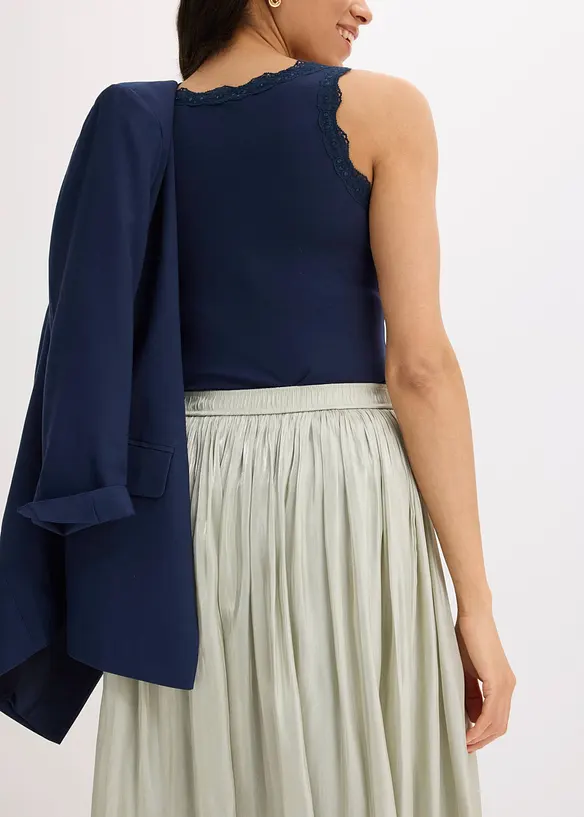 Jupe midi effet froiss&eacute;, bonprix