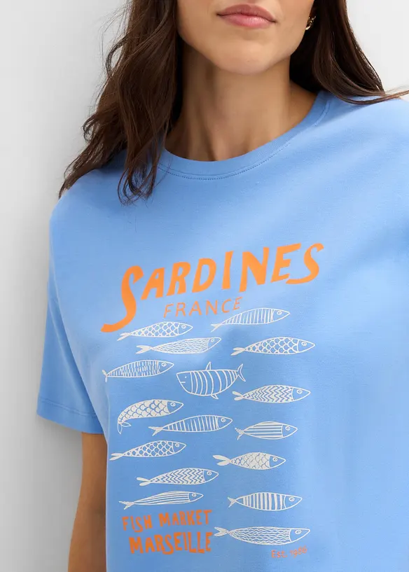 T-Shirt aus schwerer Bio-Baumwolle, bonprix
