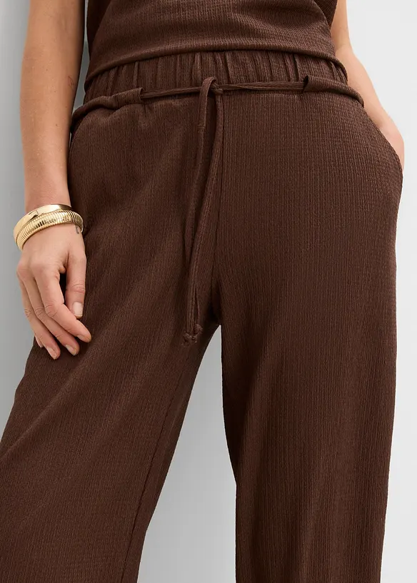 Jersey-Schlupfhose aus strukturiertem Cr&ecirc;pe, bonprix