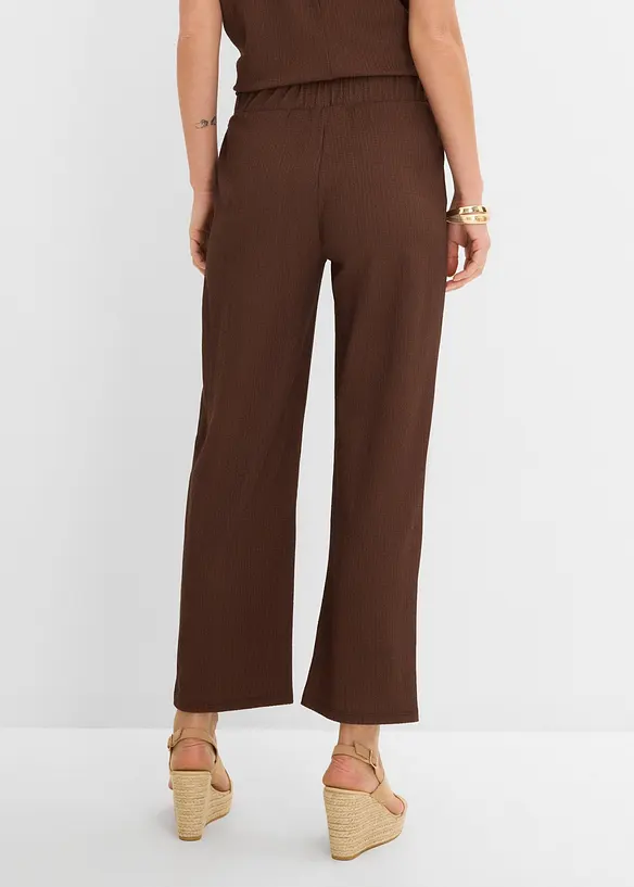 Jersey-Schlupfhose aus strukturiertem Cr&ecirc;pe, bonprix