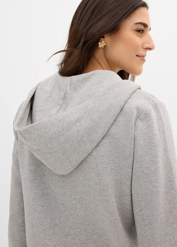 Kapuzen-Sweatjacke aus reiner Baumwolle, bonprix