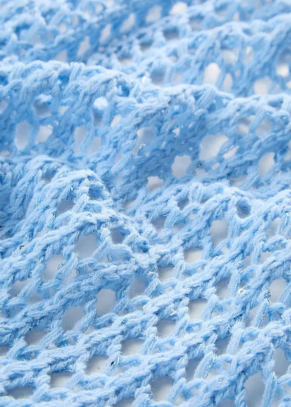 Gilet en maille ajour&eacute;e avec sequins, bonprix