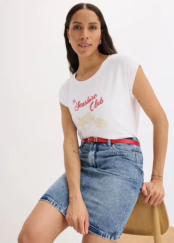 T-shirt en viscose douce, bonprix