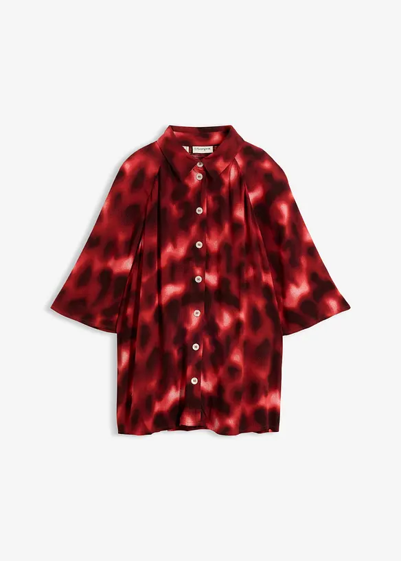 Oversize-Bluse aus strukturierter Viskose, bonprix