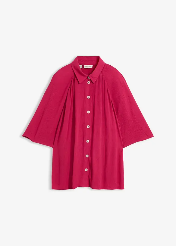 Chemisier oversize en viscose textur&eacute;e, bonprix
