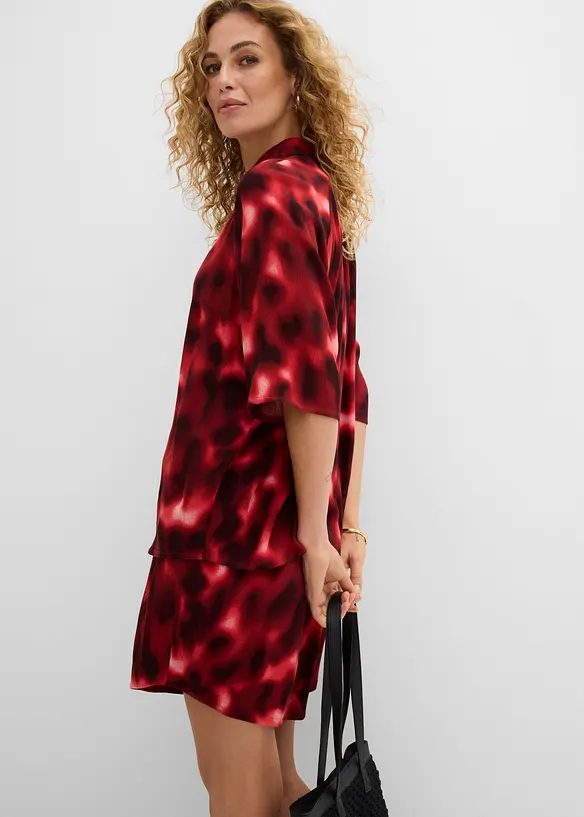 Oversize-Bluse aus strukturierter Viskose, bonprix