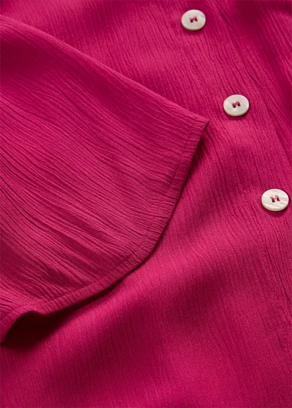 Chemisier oversize en viscose textur&eacute;e, bonprix