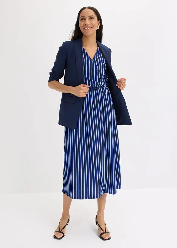Jerseykleid aus strukturiertem Cr&ecirc;pe, bonprix