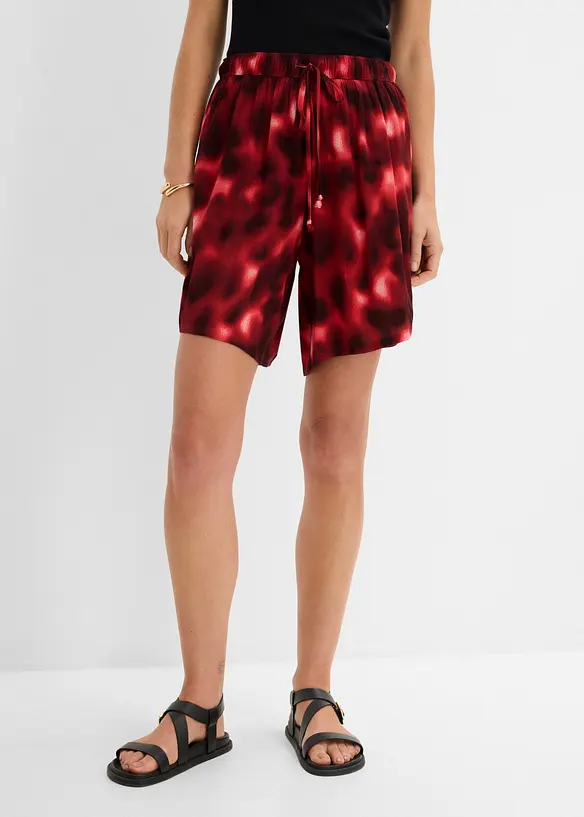 Short en viscose textur&eacute;e &agrave; taille &eacute;lastiqu&eacute;e, bonprix