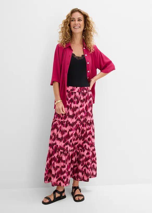 Jupe longue 100% coton, bonprix