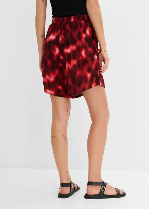 Short en viscose textur&eacute;e &agrave; taille &eacute;lastiqu&eacute;e, bonprix