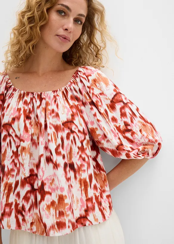 Blouse en fine viscose m&eacute;lang&eacute;e, bonprix
