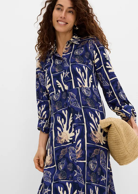 Robe-chemise en viscose fluide, bonprix
