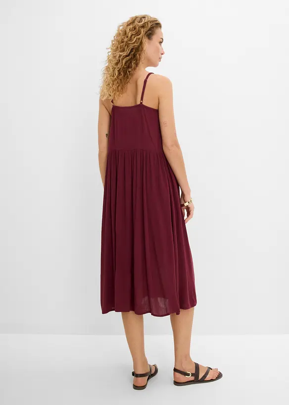 Robe midi en viscose textur&eacute;e, bonprix