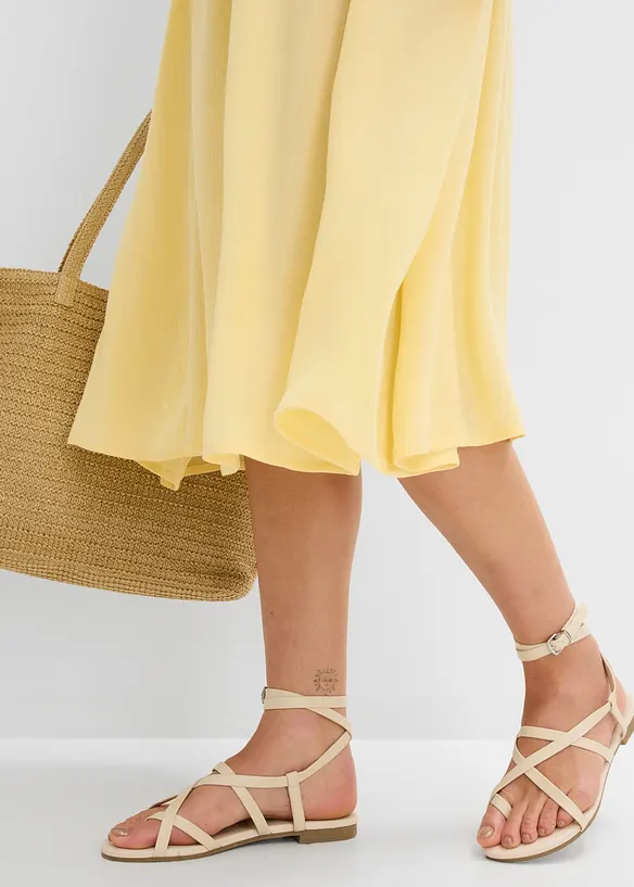 Midikleid aus strukturierter Viskose, bonprix